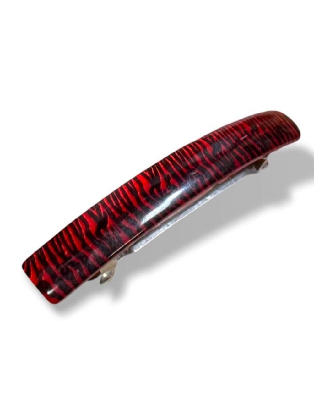 Red Zebra Print Y2k Hairclip